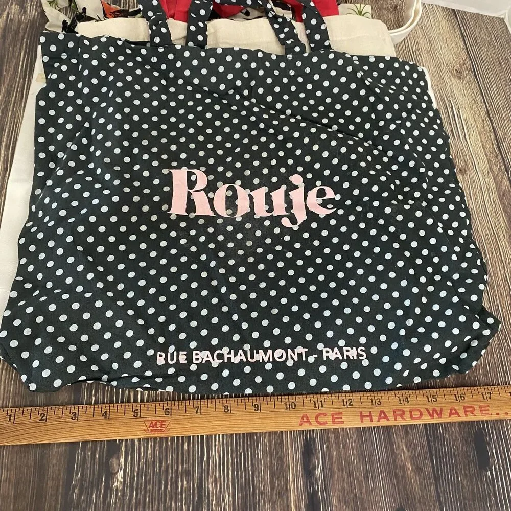 Lot of 8 Reusable Canvas/Cloth Shopping Tote Bags Multi-Brand